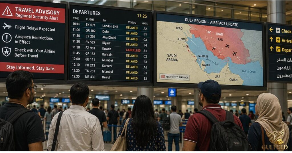 Iran-US Strikes Update: Gulf States Targeted, Tanker Hit & Travel Advisories for UAE Residents 1 UAE commuters face severe delays as regional air corridors adjust to military security operations.