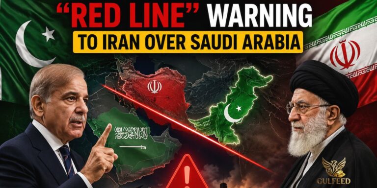 Military flags of Pakistan, Saudi Arabia, and Iran with a strategic map background representing diplomatic tensions