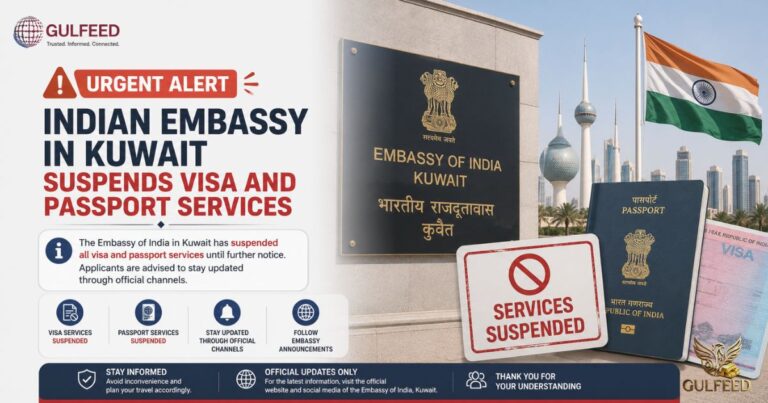 Indian Embassy in Kuwait Suspends Visa and Passport Services -